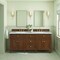 James Martin Vanities 72''Double Vanity, Mid-Century Walnut w/ 3 CM Victorian Silver Quartz Top 424-V72-WLT-3VSL - alternate 2